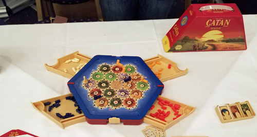 The cleverly-designed Catan Compact edition