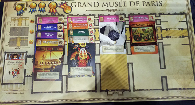 My Museum board during the demo game