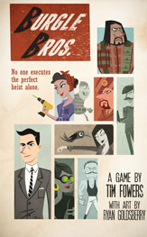 Box art from Burgle Bros: a montage of the characters