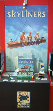 Photo of the Skyliners promotional display at Spiel '15