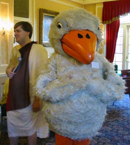 Someone in a giant duck costume...